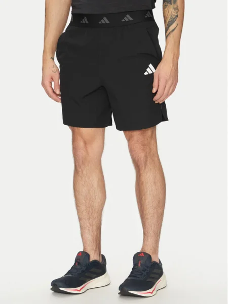 Adidas Pantaloni scurți sport Gym+ negru