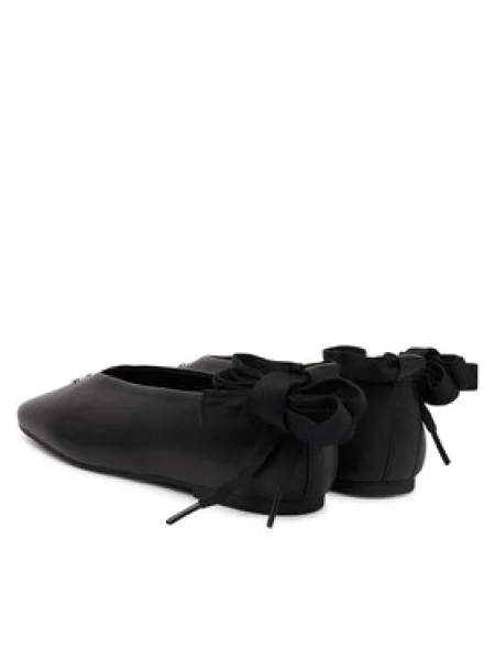 Balerina Tommy Jeans Tjw Ballerina With Laces fekete