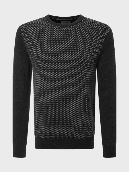 Шерстяной свитер Pierre Cardin черный