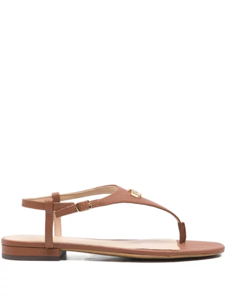 Sandale Lauren Ralph Lauren din piele cu cataramă maro