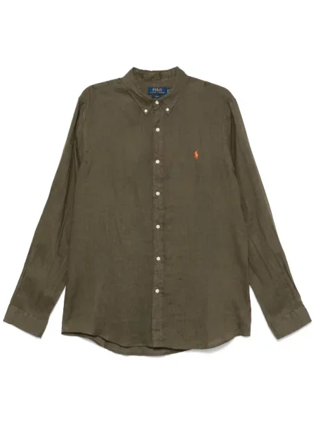 Papuci de casă Polo Ralph Lauren cu broderie verde