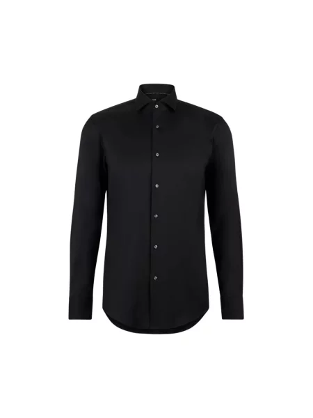 Koszula biznesowa o kroju slim fit z kołnierzykiem typu kent model ‘Hank Kent’ Boss czarna