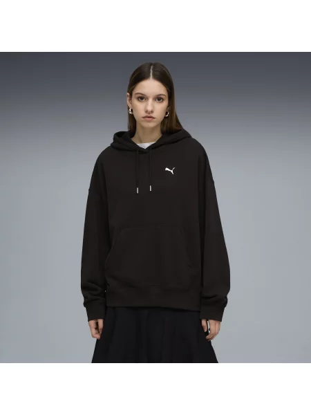 PUMA bluza oversize z kapturem Wardrobe Essentials Odzież S czarny