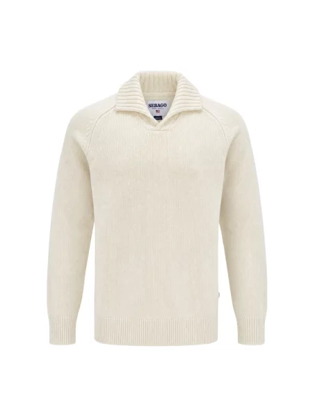Sweter Sebago wełniany biały