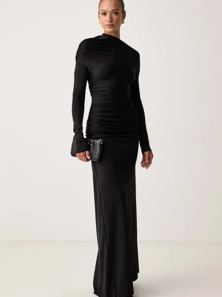Victoria Beckham rochie drapată negru