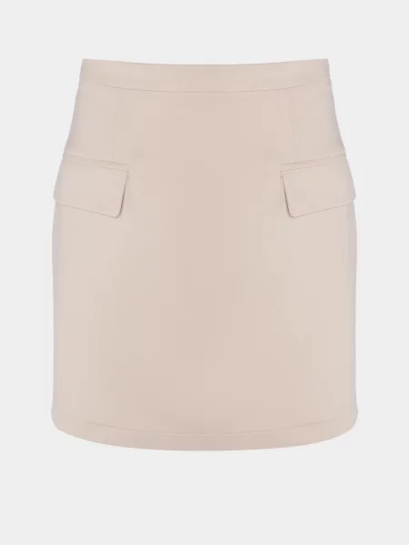 Braska Спідниця міні Віскоза/поліестер бежевий