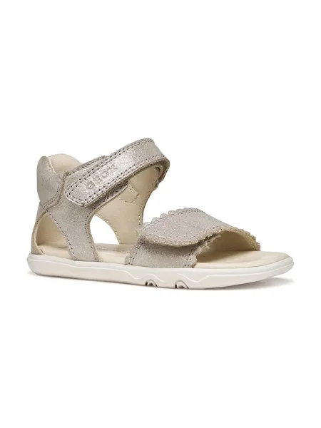 Geox kožené sandály SANDAL STEPPIEUP béžové
