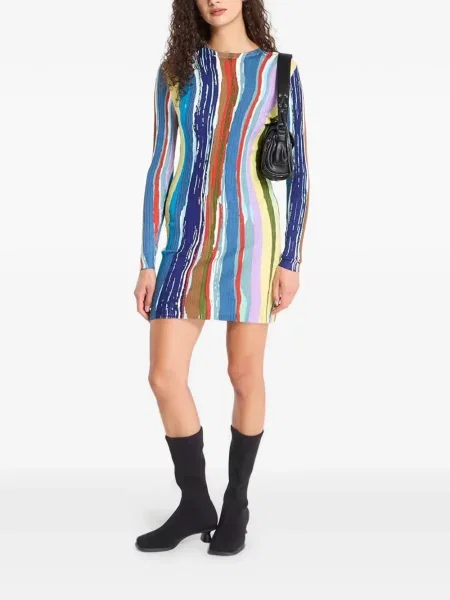 Rochie mini Desigual tricotate albastru