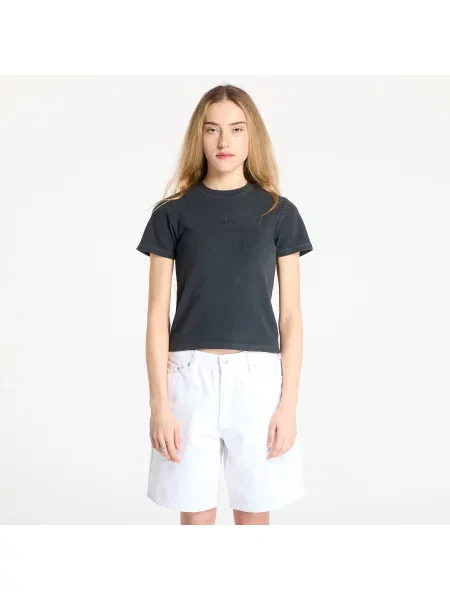 Tricou A BATHING APE Pigment Dyed Rib Tee Black XS negru