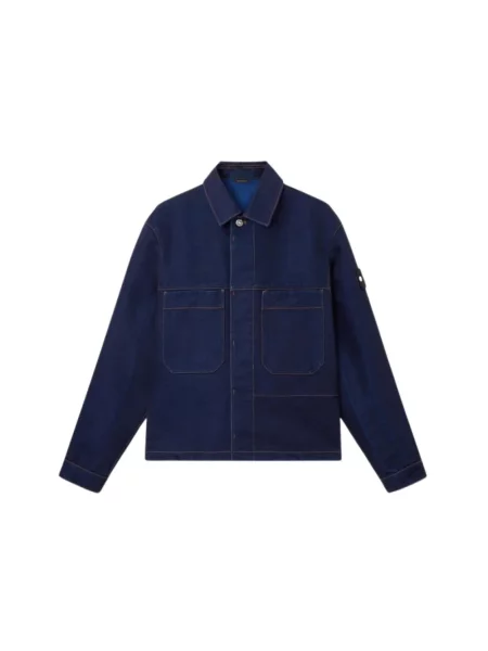 Kurtka jeansowa Stone Island z kamieniami niebieska