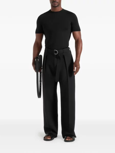 Cu centură pantaloni Manière De Voir negru