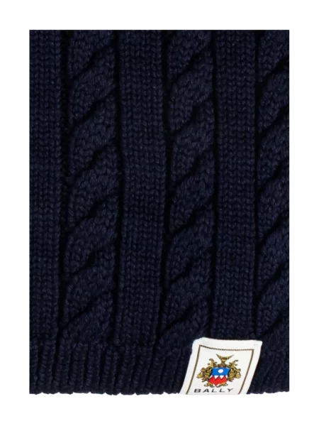 Fular Bally tricotate albastru