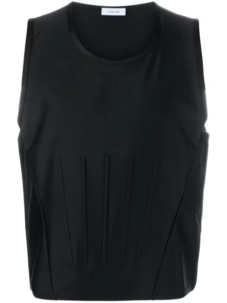 Cămașă Mugler fără mâneci negru