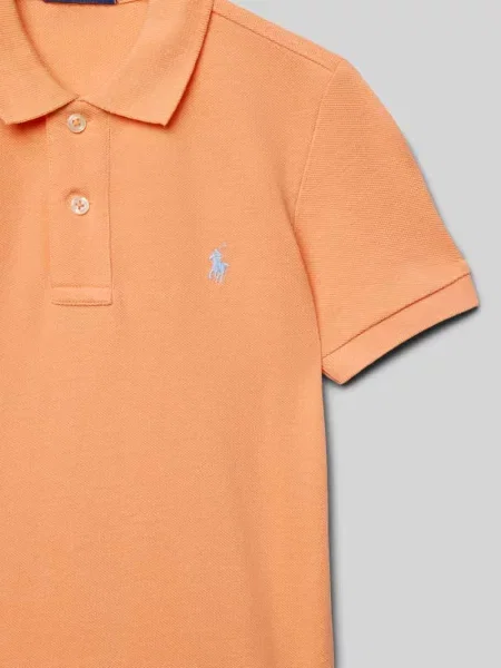 Koszulka polo Regular Fit z czystej bawełny Polo Ralph Lauren pomarańczowa