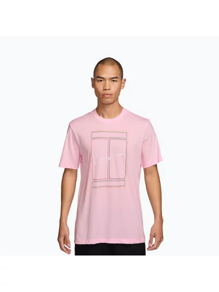 Tricou pentru bărbați Nike Court Heritage pink foam roz