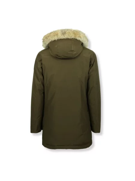 Parka Woolrich z futerkiem zielona