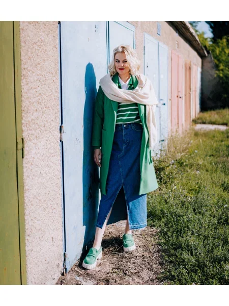 Spódnica midi Trendyol niebieska