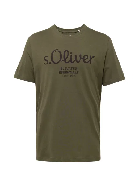 S.Oliver Tričko zelená čierna