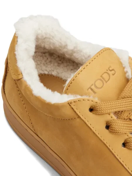 Sneakerși Tod's cu șireturi din dantelă maro