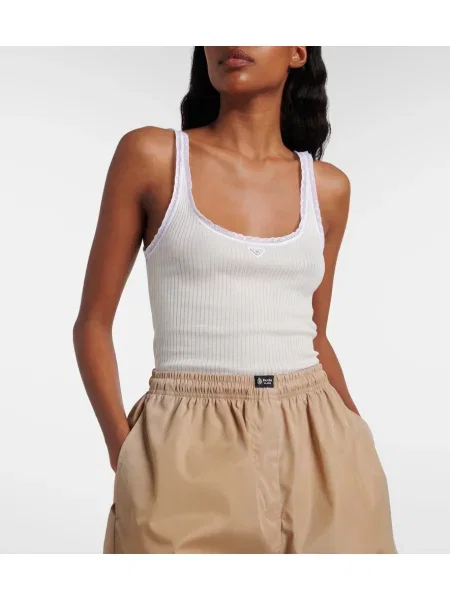 Top Prada tricotate alb