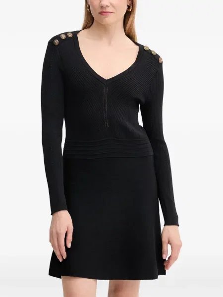 Rochie mini Gaudi cu decolteu în V de costum mini negru