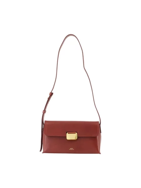 Torebka crossbody A.p.c. skórzana czerwona