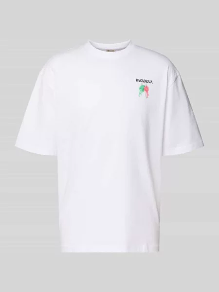 T-shirt o kroju boxy fit z czystej bawełny model FRED ESCAPE' Only & Sons biała