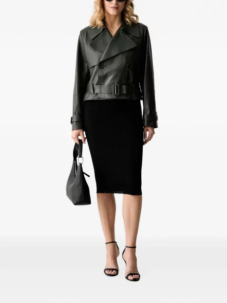 Fustă midi Guess tricotate negru