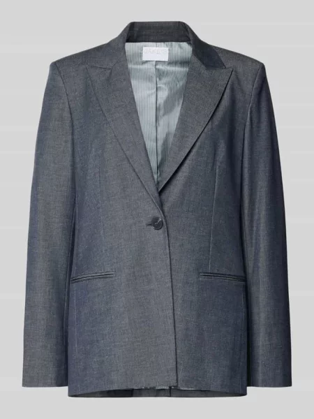 Marynarka o kroju relaxed fit w eleganckiej denimowej optyce Jake*s Collection granatowa