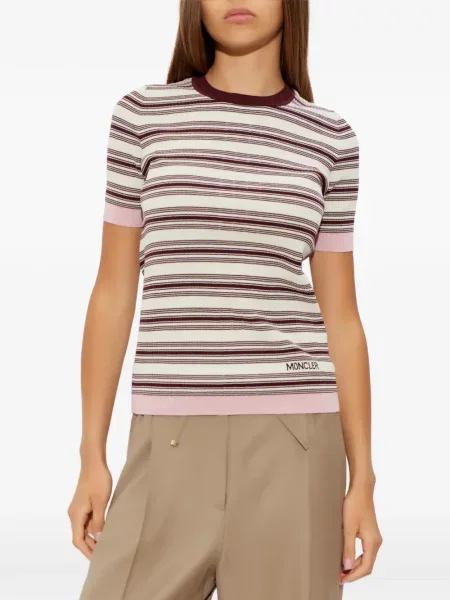 Tricou Moncler cu dungi tricotate