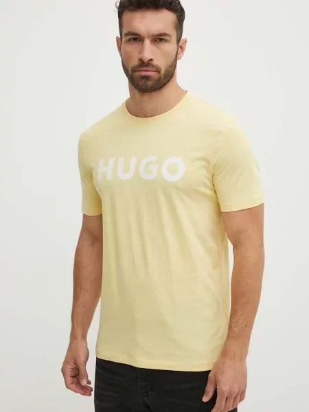HUGO kratka majica Dulivio rumena