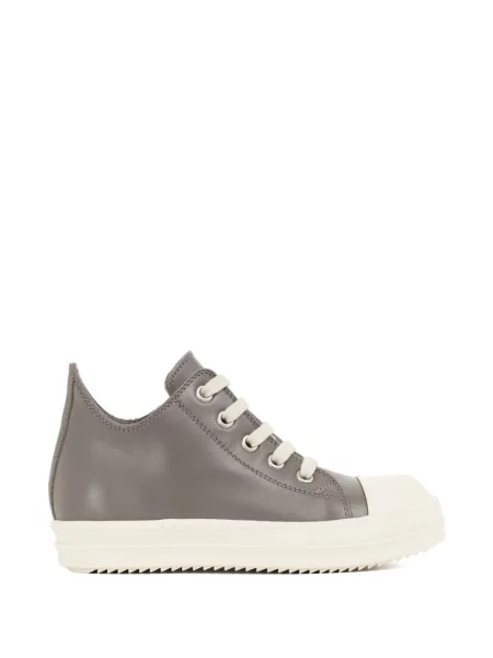 Sneakerși Rick Owens cu șireturi din piele gri