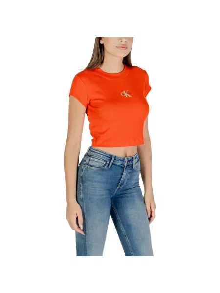 Tricou copii Calvin Klein Jeans roșu