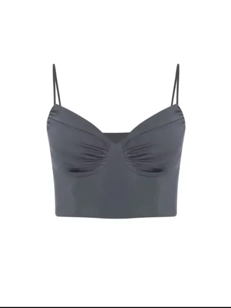 Топ Femif віскоза/поліестер сірий