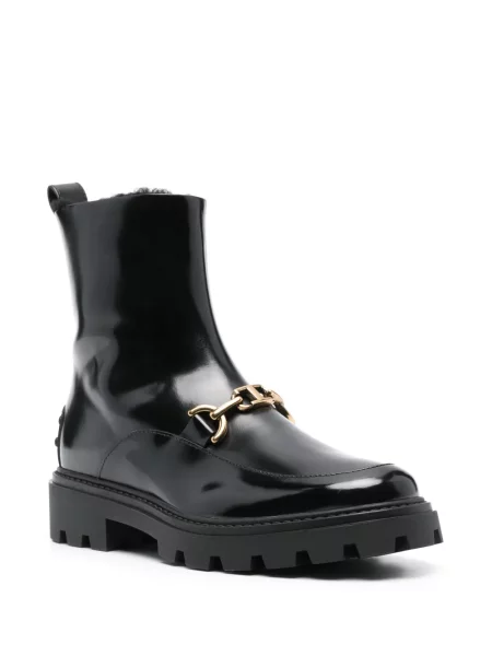 Cizme scurte Tod's cu autograf negru
