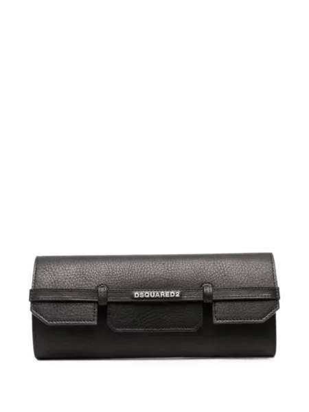 Geantă plic Dsquared2 cu aplicații negru