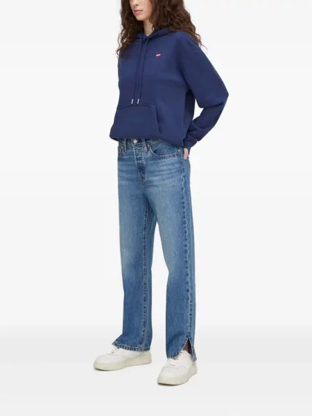 Ретро слаб дънки skinny fit Levi's® с разкъсвания синьо