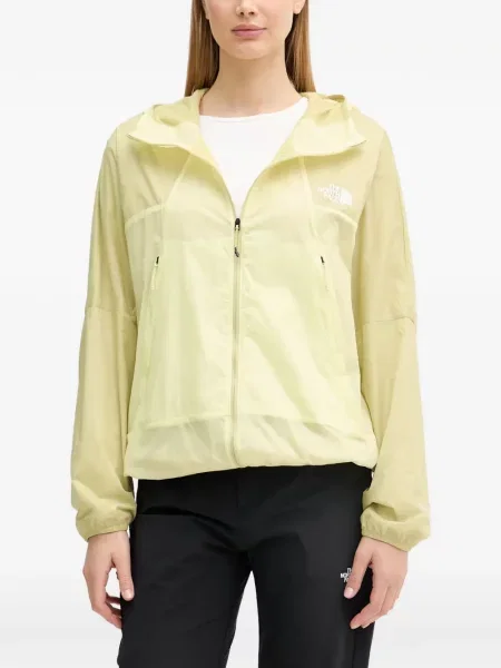 Geacă The North Face cu glugă galben