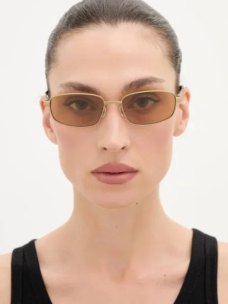 Jacquemus ochelari de soare SERA auriu