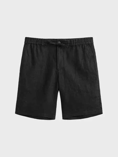 Лляні шорти Gant чорні