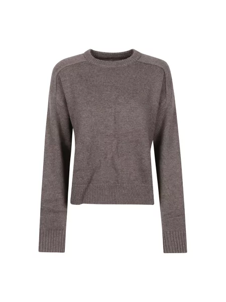 Sweter Loulou De Saison wełniany brązowy