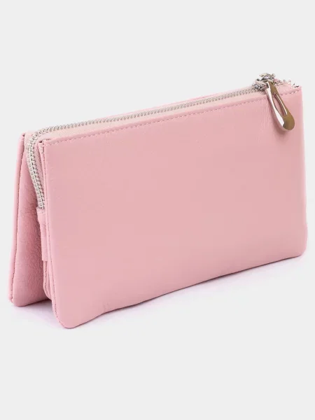 Кожаный клатч St Leather Accessories розовый