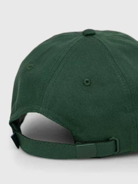 Однотонная кепка Lacoste зеленая