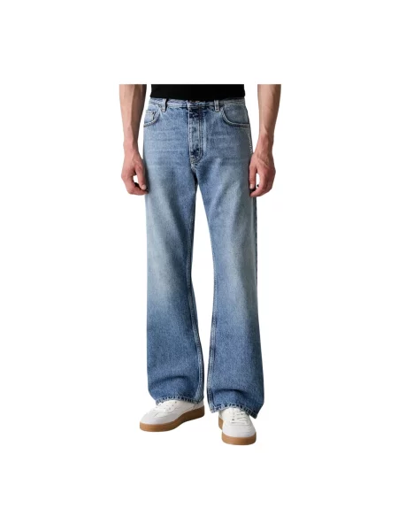 Off-White Half Arrow jeansy relaxed fit białe