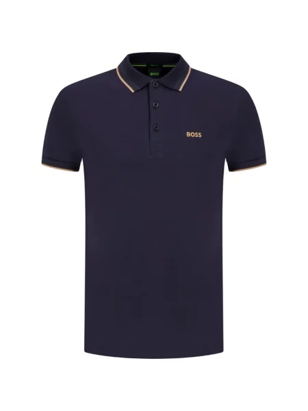 Tricou polo Boss cu imagine albastru