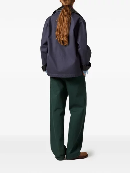 Pantaloni Miu Miu cu broderie verde