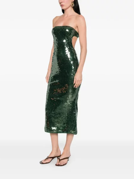 Rochie Oseree cu paiete de costum verde