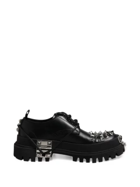 Δερμάτινος σκαρπίνια derby Dolce & Gabbana με καρφιά μαύρο