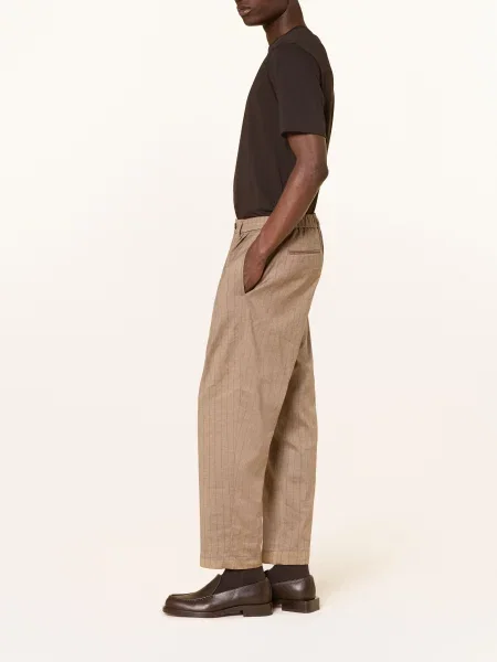 Drykorn Spodnie Garniturowe Maryko O Kroju Regular Fit beige brązowe