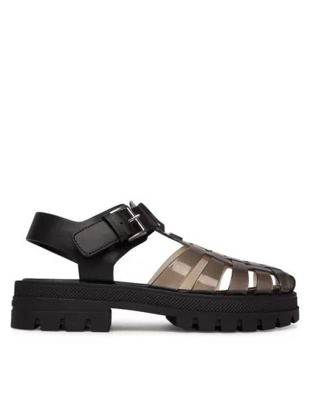 Tommy Jeans Sandały Jelly Chunky Cleat Fisherman czarny